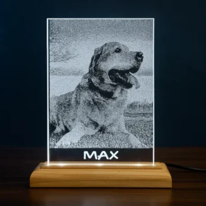 Laser-Engraved Acrylic Plaque with LED Accent Lighting